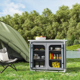 100CM Breite Campingküche mit 6 Staufächer