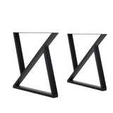 2er-Set Gestapelte-Dreieckige Tischbeine aus Metall