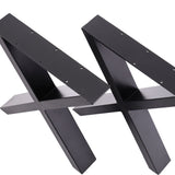 2er-Set X-förmige Tischbeine aus Metall