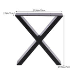 2er-Set X-förmige Tischbeine aus Metall