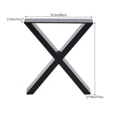 2er-Set X-förmige Tischbeine aus Metall