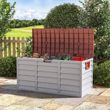 290L Abschließbare Wasserdichte Gartenbox aus Kunststoff mit Deckel