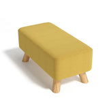 57CM Breite Rechteckiger Fußhocker mit Holzbeinen