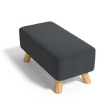 57CM Breite Rechteckiger Fußhocker mit Holzbeinen